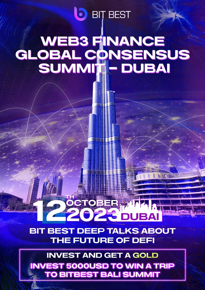 Shivani_BitBest's tweet photo. 📢Are you a crypto enthusiast from Pakistan or India?

🔥Do you live in Dubai?

💵Are you looking for a legitimate project to invest in?

Join us this Thursday, the 12th of October as we discuss all things #WEB3, #Crypto, #DeFi, #investment at @_BitBest https://t.co/GSXqGZjrie