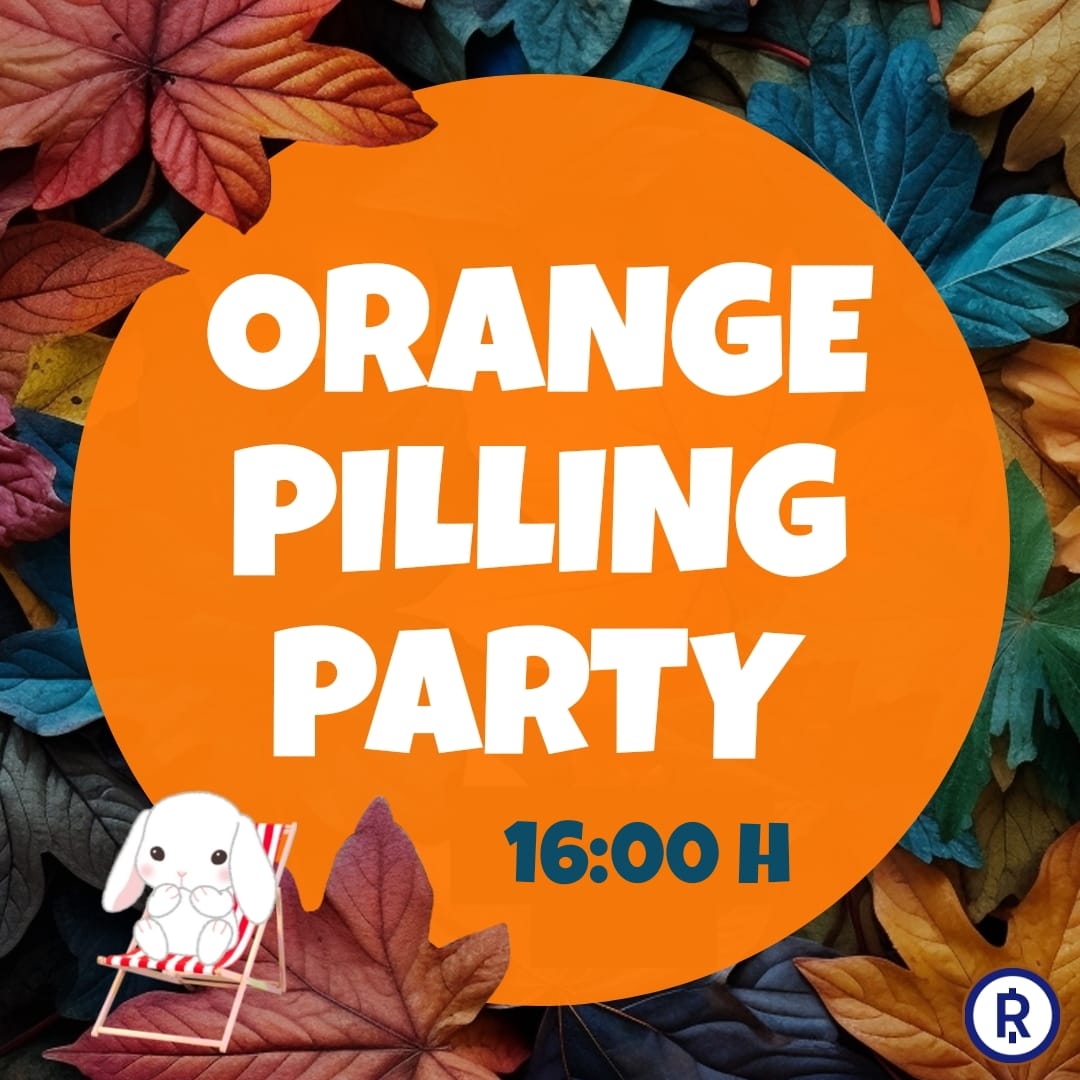 +++ Breaking News: On 5th November our Orangepilling Party will be sponsored by <a href="/relai_app/">Relai 🇨🇭</a>. 
Thank you, #Relai!

Visit us in Untergasse 35, 2502 #Biel/#Bienne!

Notre apéro commence à 16h, you can bring your family and friends, wir freuen uns darauf, dich kennenzulernen. LFG! +++
