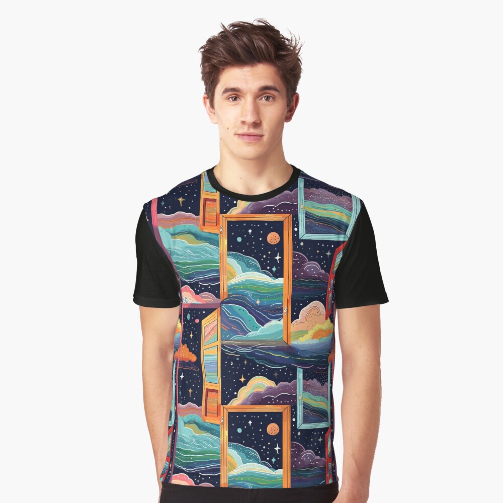 FredaLillyprint's tweet photo. What's behind door number one? A whole galaxy! 🌌🚪 'Galaxy Doors' is now opening on #Redbubble! Gift the cosmos or decorate with stellar style with this unique #FredaLillyPrint.  🌟🎨 #FredaLilly #Fauvism https://t.co/0jnvS2HLFx https://t.co/VqilXm65u6