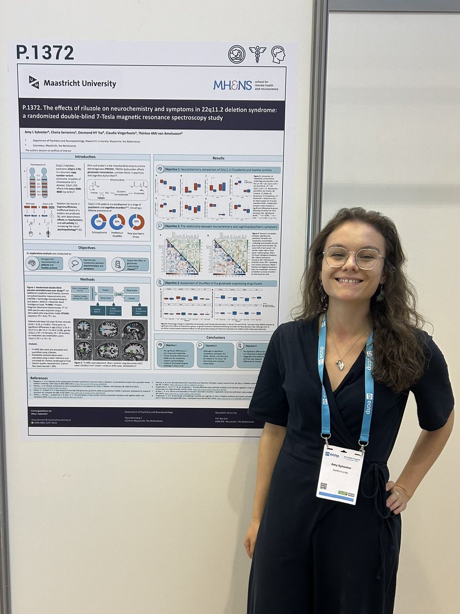 Great to be back at #ECNP2023 for the first international conference of my PhD! Thank you to everyone who came to chat about my poster, and if anyone would like to know more, please get in touch!