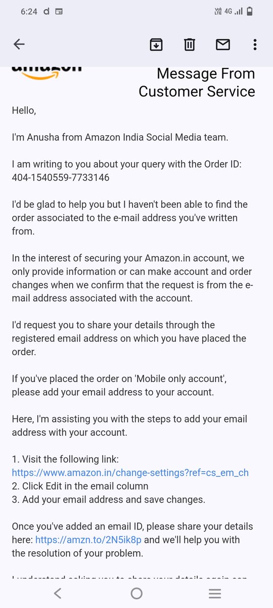 NavRjnswami's tweet photo. @AmazonHelp See this is ur reality. I have given u invoise of the prdt but u r giving me this reply. U want ur customers to revolve here and there. But u will not solve their prob https://t.co/xqNiGGlf9G