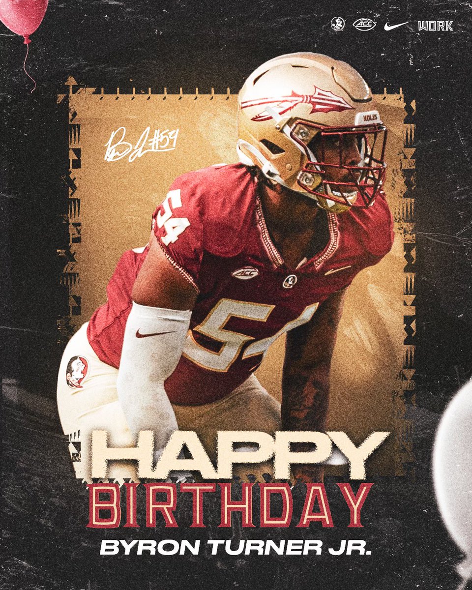 Happy birthday, Byron!

<a href="/ByronTurnerJr/">ITBMB😈🥶</a> 

#NoleFamily