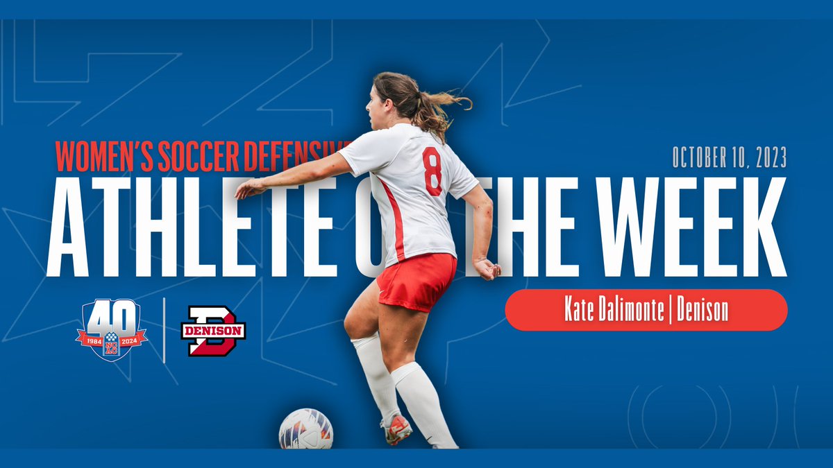 .<a href="/NCAC/">NCAC</a> Women's Soccer Defensive Athlete of the Week: Kate Dalimonte of @denisonwsoccer

#NCACPride | #NCACFamily | #ncacwsoc

🔗bit.ly/3Fcdanw