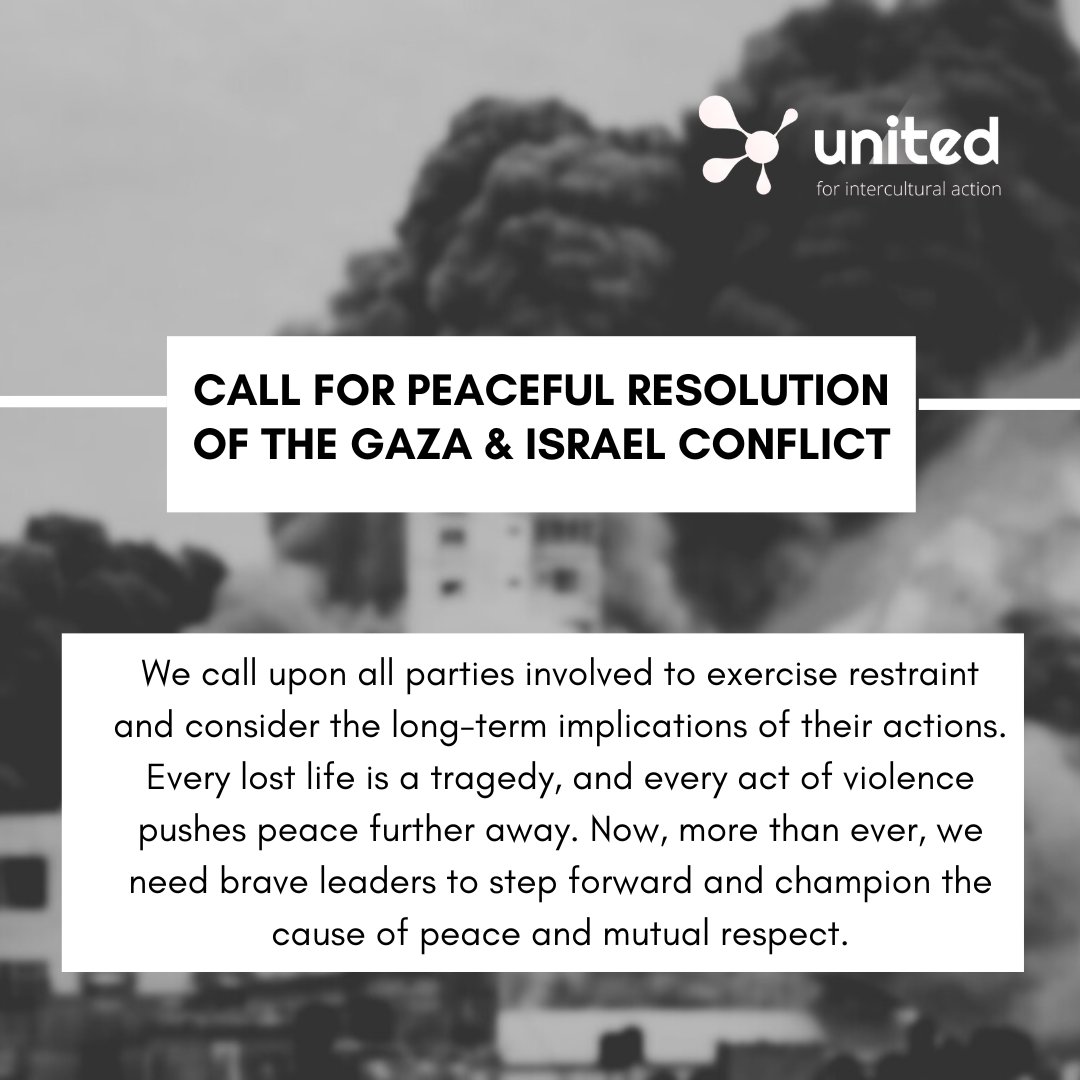 We call upon all parties involved in the #Israel and #Gaza conflict to exercise restraint and consider the long-term implications of their actions. Every lost life is a tragedy, and every act of violence pushes peace further away. #stayunited