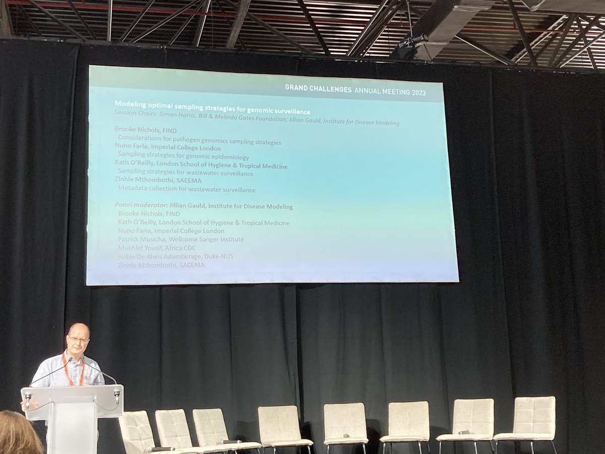 Start of the Pathogen Genomics track at #GCAM2023. All about how modelling can inform how we sample when applying pathogen genomic sequencing as a tool in surveillance.