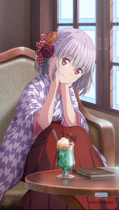 本日のアカネちゃんハイカラな服装も似合う 