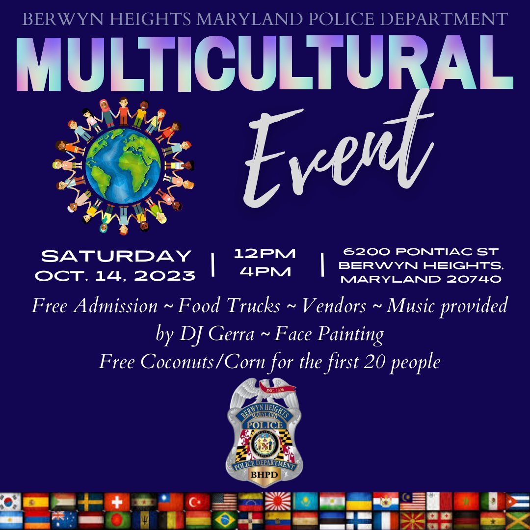 pgcfec's tweet image. Enjoy a family day with face painting, music, different vendors, and food trucks.  #MulticulturalEvent #FacePainting #Music #FoodTrucks #CommunityEvent #CulturalCelebration #pgcfec