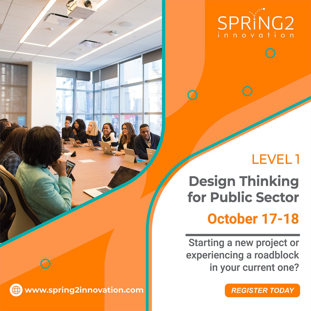 Spring2Inno's tweet photo. Don't miss out on your last opportunity to join our October 17 Design Thinking for Public Sector training! Secure your spot now and unlock a world of innovative solutions.
Register today—https://t.co/nG2UOmvuJv
#ProfessionalDevelopment #DesignThinkingTraining #PublicSector https://t.co/rjAsoR6Fhr