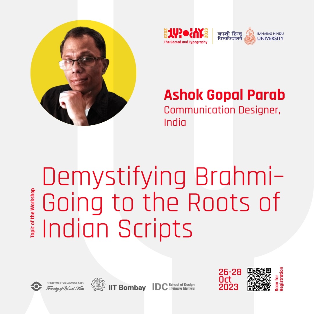 typodaybhu's tweet photo. Come and participate in the workshop "Demystifying Brahmi" led by the renowned Shri Ashok Gopal Parab. Explore the roots of the ancient Brahmi script, the mother of Indian scripts. Don't miss this chance to unravel India's rich scriptural heritage!✨🖊️#BrahmiWorkshop https://t.co/QQfQDsRNnL