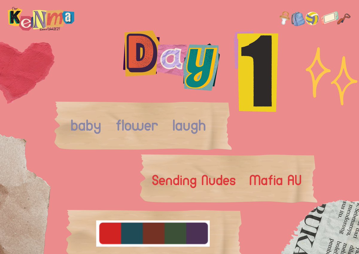 Hello Bros!! 

#KenmaWeek2023 is officially open! 
Here are the prompts for DAY 1

You can use and mix&amp;match the given prompts as you see fit. Feel free to tag/mention us to your entries, with our proper hashtag and tags!