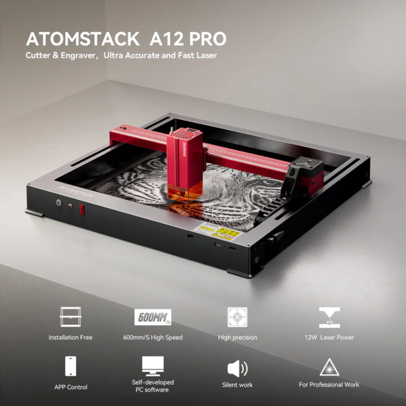 doerTEAM's tweet image. 🔥🔥🔥AtomStack A12 Pro Optische Leistung 12W Lasergravierer 
#AtomStack #A12Pro #12W