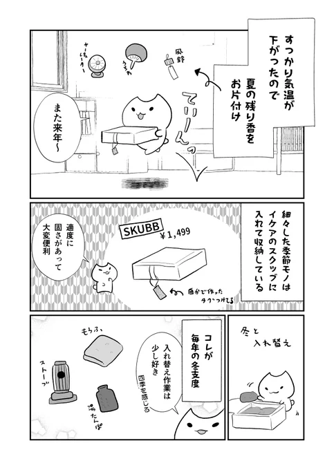 部屋の衣替え (先週サクッと出す予定だった日記なのに色々あって今日です)