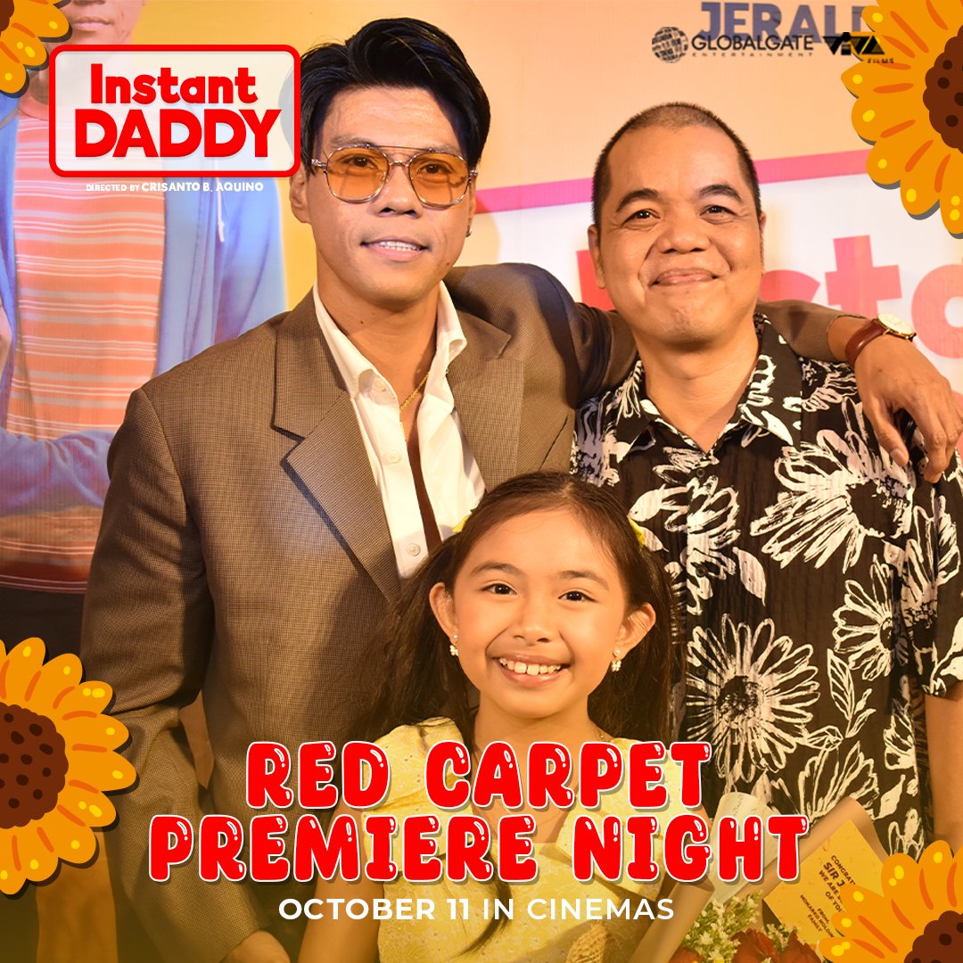VIVA_Films's tweet image. INSTANT SAYA, INSTANT KILIG, at INSTANT RELATE dito sa #InstantPremiereNight ng "INSTANT DADDY"! 

Join the cast, director, and their amazing guests as they walk the Red Carpet Premiere of "INSTANT DADDY"!

COMING THIS OCTOBER 11 IN CINEMAS!

#InstantDaddy