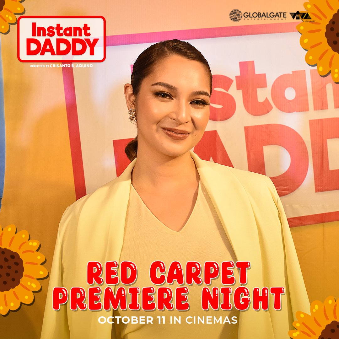 VIVA_Films's tweet image. INSTANT SAYA, INSTANT KILIG, at INSTANT RELATE dito sa #InstantPremiereNight ng "INSTANT DADDY"! 

Join the cast, director, and their amazing guests as they walk the Red Carpet Premiere of "INSTANT DADDY"!

COMING THIS OCTOBER 11 IN CINEMAS!

#InstantDaddy