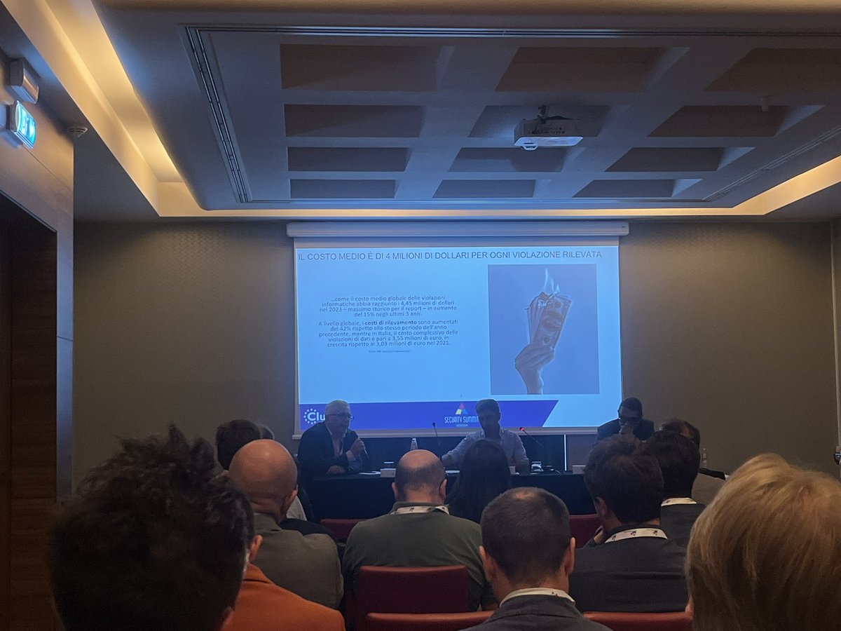 Dati allarmanti, ma fermiamoci a riflettere. #cybersecurity #securitysummit