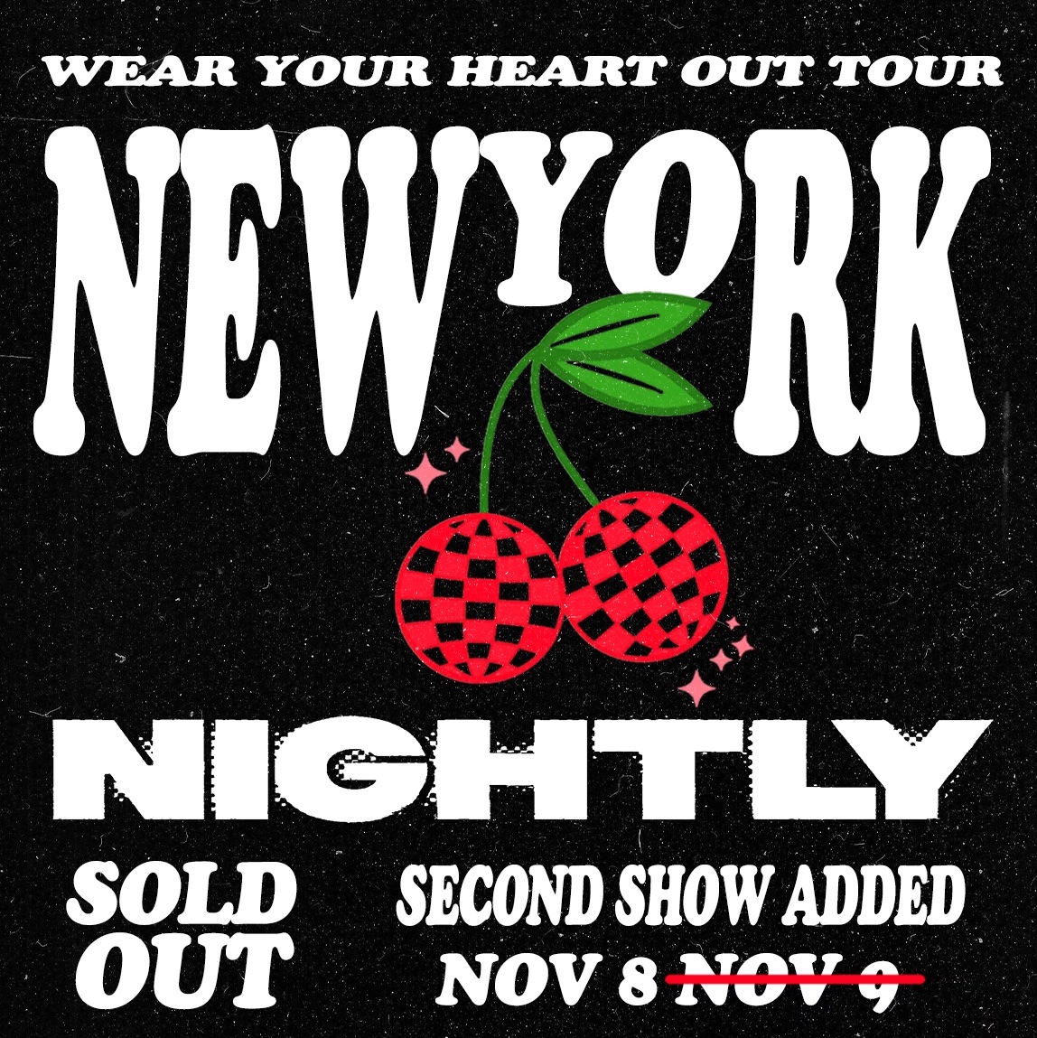 so nice we’re doing it twice - nyc you sold the show out so we’ve added a second one on 11/8! tickets on sale today at 10am est! we’re also giving limited edition signed posters to everyone who is coming to both <3