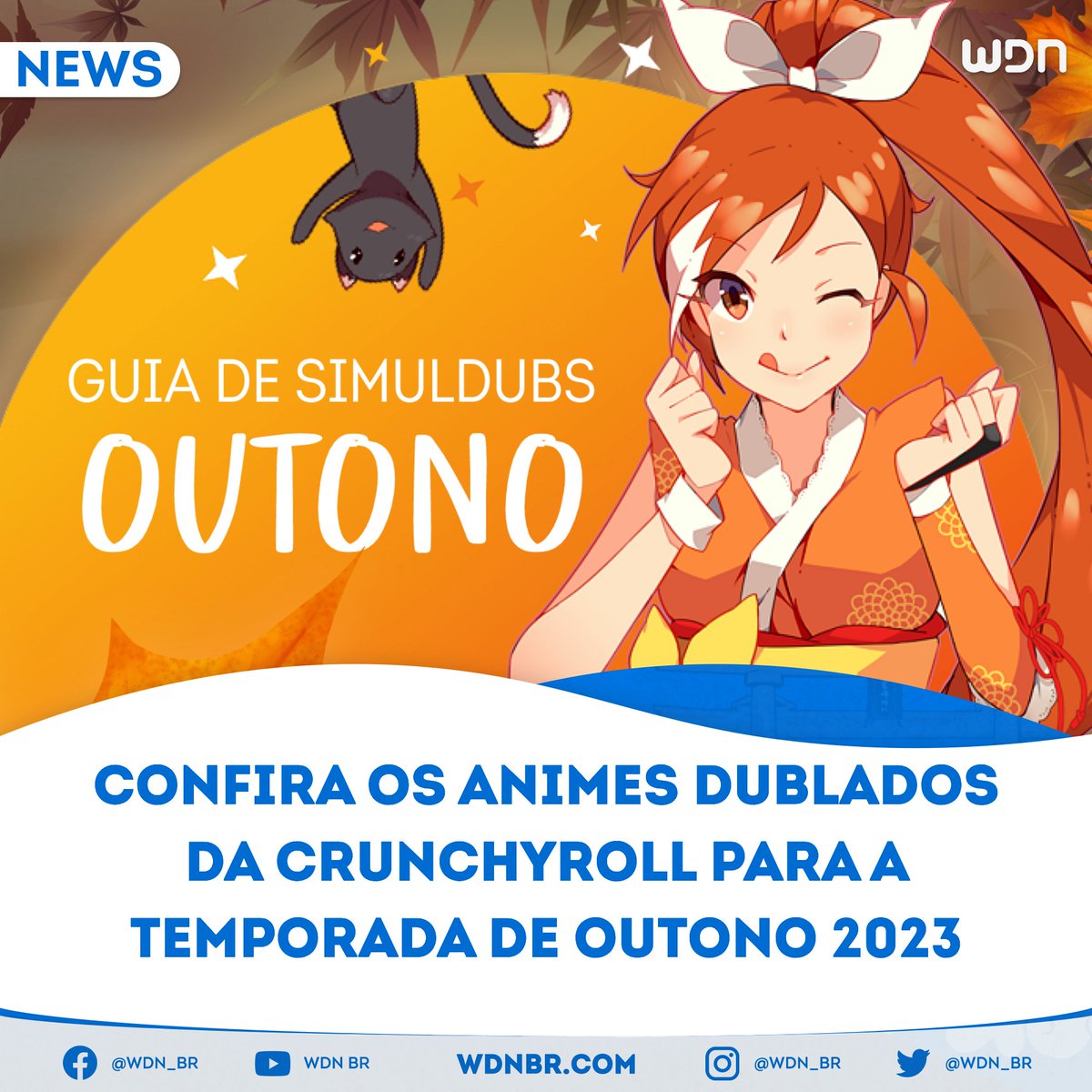 Crunchyroll: Lista de lançamentos de Animes e Dublagens da Temporada de  Outono de 2023.