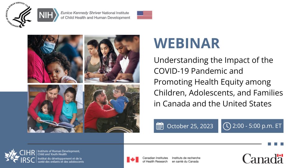 How did #COVID impact kids &amp; families in diverse      underserved communities in the U.S. &amp; Canada? Join our webinar on successes &amp; lessons learned to find out. Register today for this free event, co-hosted by #NICHD &amp; #IHDCYH <a href="/CIHR_IRSC/">CIHR</a>: bit.ly/48iBHF2