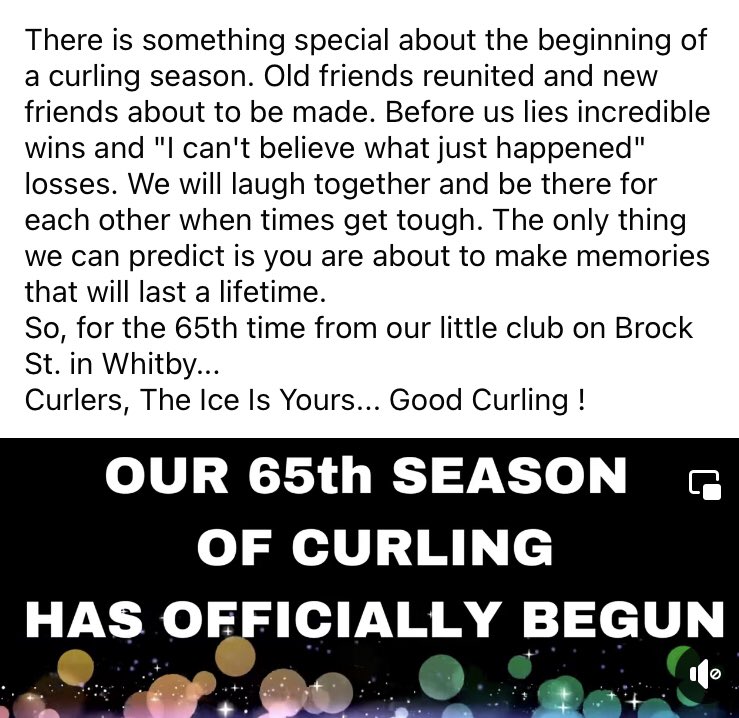 Whitby Curling Club (@whitbycurling) on Twitter photo It has begun. It has begun.