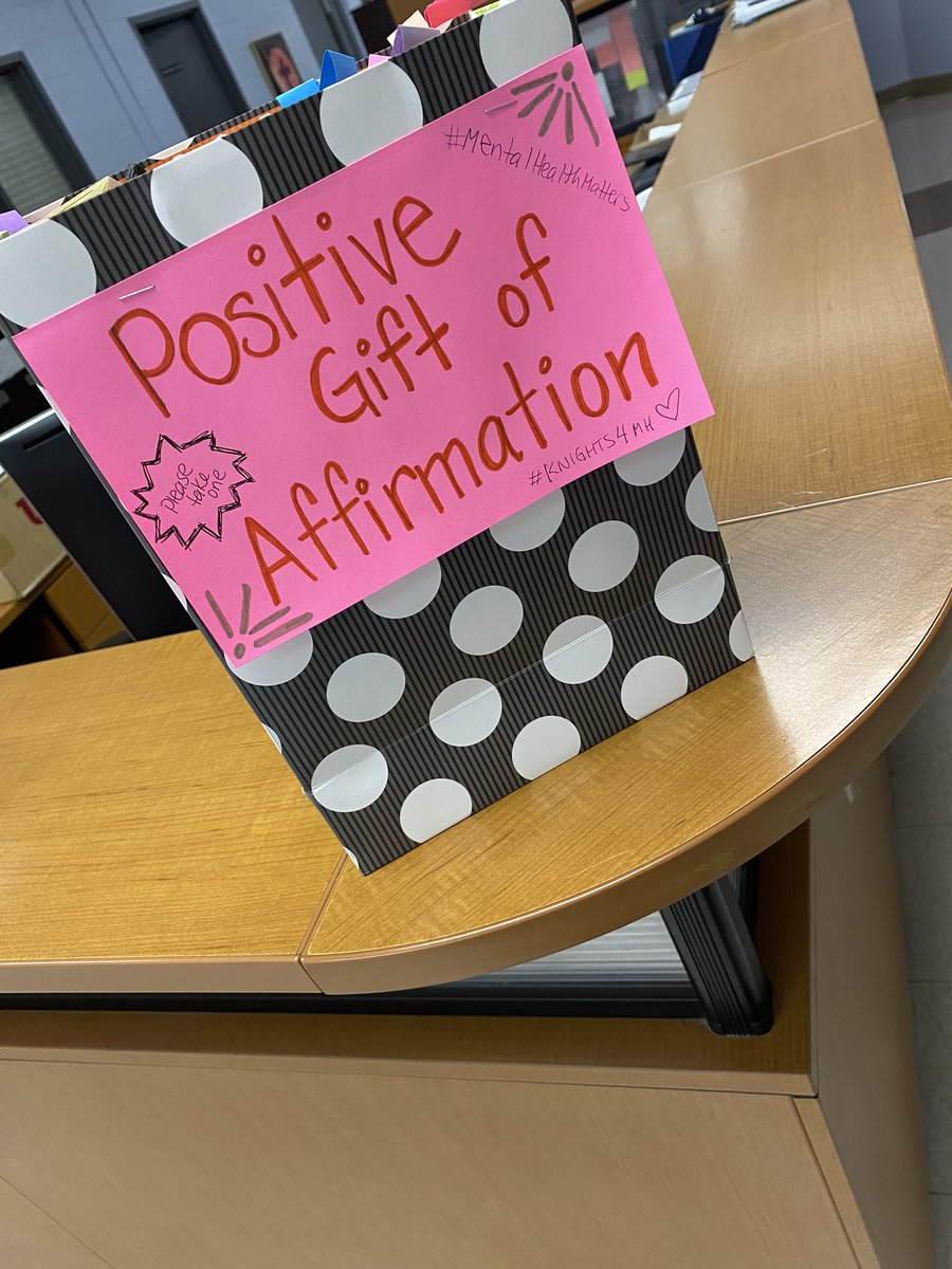 msbrassard's tweet photo. Celebrating world mental health day here at ND! Welcoming eclypse, join our new google classroom or take a positive affirmation from the main office. #youmatter @Notre_Dame_CSS @eclypseyouth https://t.co/kQGbPjxpe5