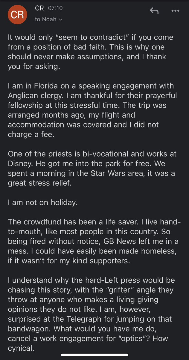 “We know your trip was pre-arranged, but we’re going to make a story out of it anyway.”

This is why we don’t trust the press.

I’m in Florida preaching.
Travel/accommodation covered.
Didn’t charge a fee.
Got free entry to Disney.

Does it ever end?

Happy #WorldMentalHealthDay