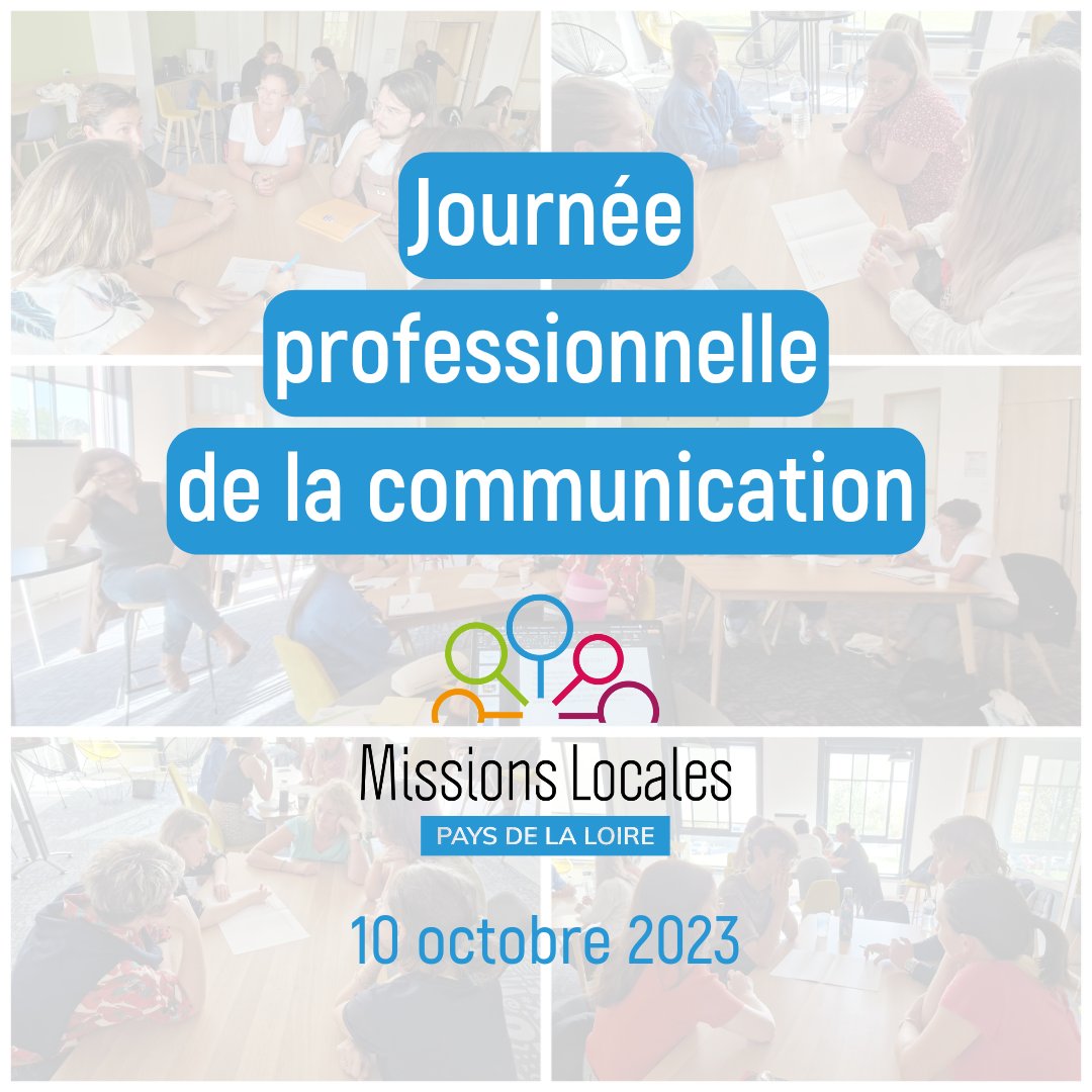 URML_pdl's tweet photo. Aujourd'hui a lieu la journée professionnelle pour les référent.e.s communication des #MissionsLocales des Pays de la Loire !

Au programme de la journée :
💬 beaucoup d'échanges de pratiques
🔜 des projections pour la communication en 2024
🤝 des ateliers en sous-groupes https://t.co/iXrFDxk4yO