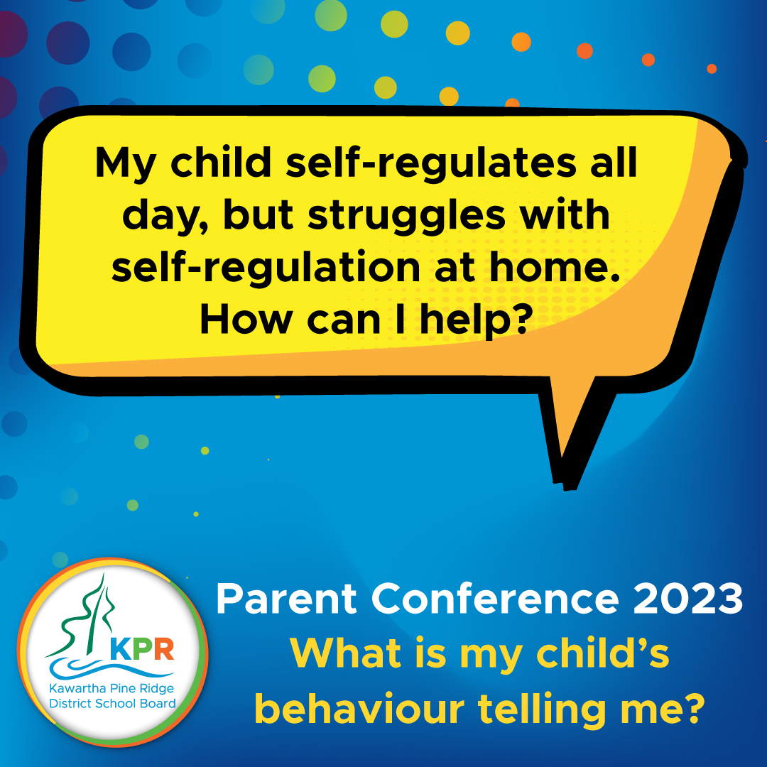 Is your child struggling to self-regulate when they get home after a busy day at school? Learn valuable self-regulation strategies to support routines at home and school at KPR’s virtual Parent Conference on Oct 21 from 9:30-11:30am! Register here: kprschools.ca/en/student-and…