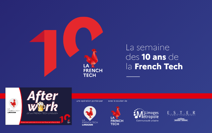 EsterTechnopole's tweet photo. [SAVE THE DATE] 📢 Venez célébrer les 1⃣0⃣ ans de @LaFrenchTech avec la @FrenchTechLim et son Ecosystème dynamique 🎉

🗓️ Le jeudi 19 octobre, à 18h30
📍 A #ESTERTechnopole #Limoges

👉 Gratuit sur inscription : https://t.co/yUHa9338wy

#FrenchTech #Startup 🚀 https://t.co/FntyvD7PcX