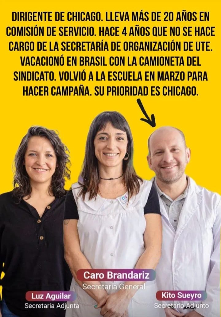 Lo acusan de priorizar a Chicago.... imagínense lo q hace en el otro trabajo. Su prioridad es no trabajar