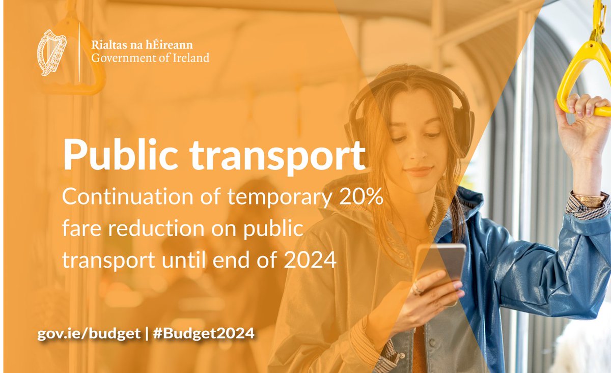 Minister @Paschald announces the continuation of the temporary 20% fare reductions until the end of 2024 under #Budget2024
