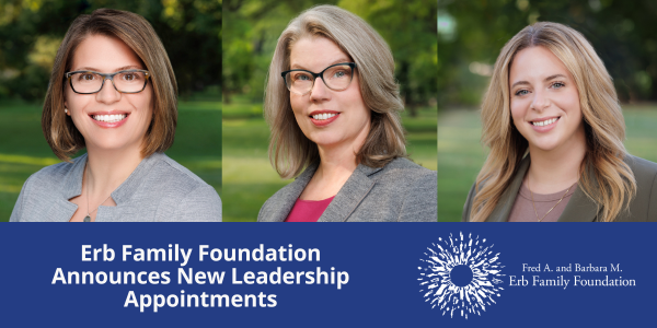 ErbFamilyFdn's tweet photo. We are excited to announce several updates to our leadership team effective Jan. 1, 2024! @M_Damaschke will be our new president, @ttuomaala will serve as VP of programs, and @mlyonsrichards will become VP of foundation administration. Read more about the transition: https://t.co/12xp5W4D84.