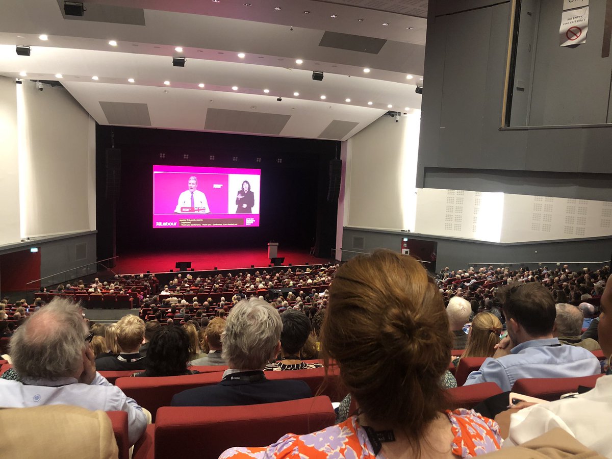 The main conference hall is rammed, the overflow auditorium rammed. The support for Labour is immense. 

The Tories are done.

Labour government incoming.

#LabConf23