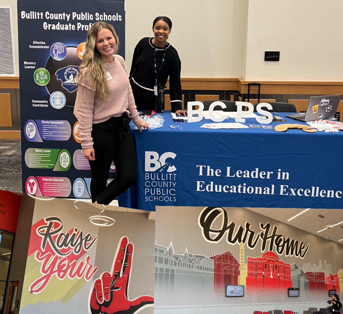 HrBcps's tweet photo. BCPS HR Department connected with top talent at the University of Louisville Job Fair!
#MovingForward
#RecruitDevelopRetain https://t.co/tPrKpcnmxE