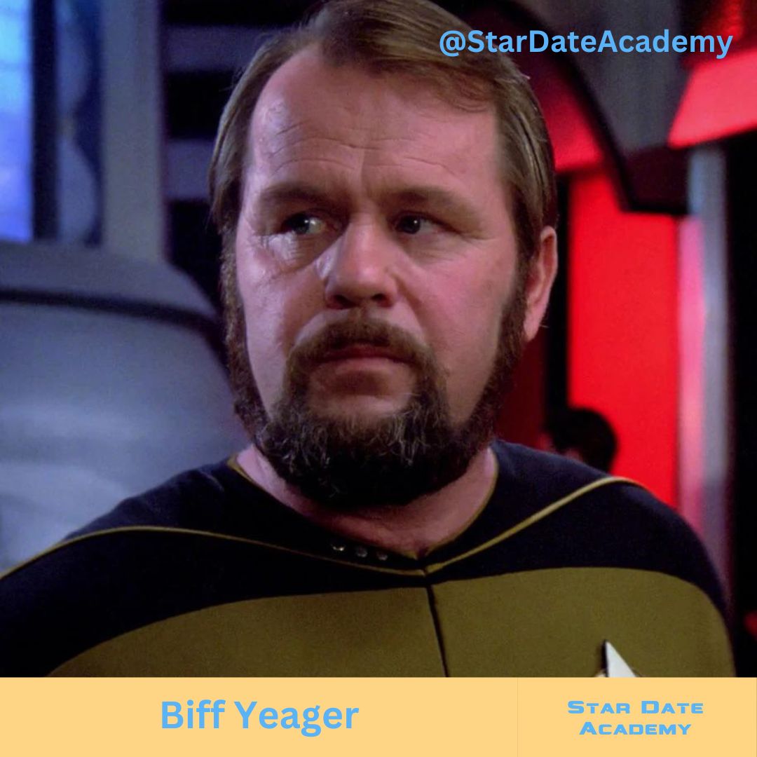 Happy 81st Birthday to Biff Yeager.
He played Enterprise Chief Engineer Argyle in 'Where No One Has Gone Before' TNG S1E6 and 'Datalore' TNG S1E13.
TNG shuffled through a lot of Chief Engineers early on, but never explained what happened to them.