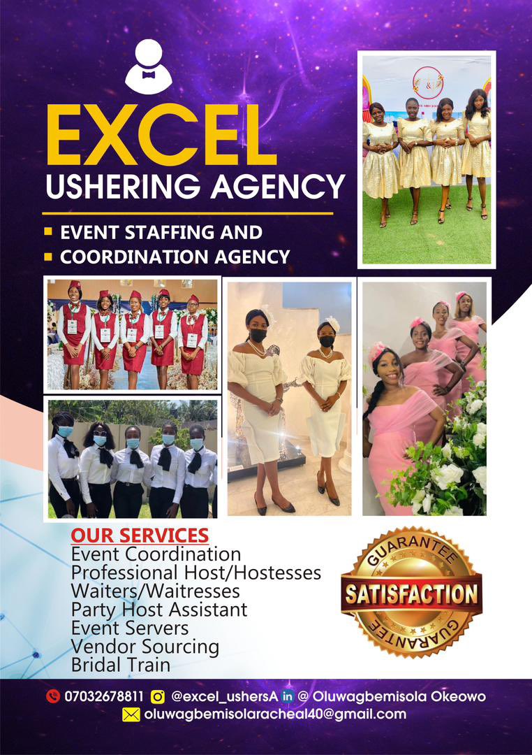 Mhorolayoh's tweet photo. Are you looking for a reliable event staffing agency to coordinate your event 🤝 look no further as Excel Ushering Agency got you covered for your social and corporate events.We are capable,premium, we are the exceptional team.For bookings and enquiries,https://t.co/rdF1Yk9Sfp https://t.co/foxeuSsxQJ