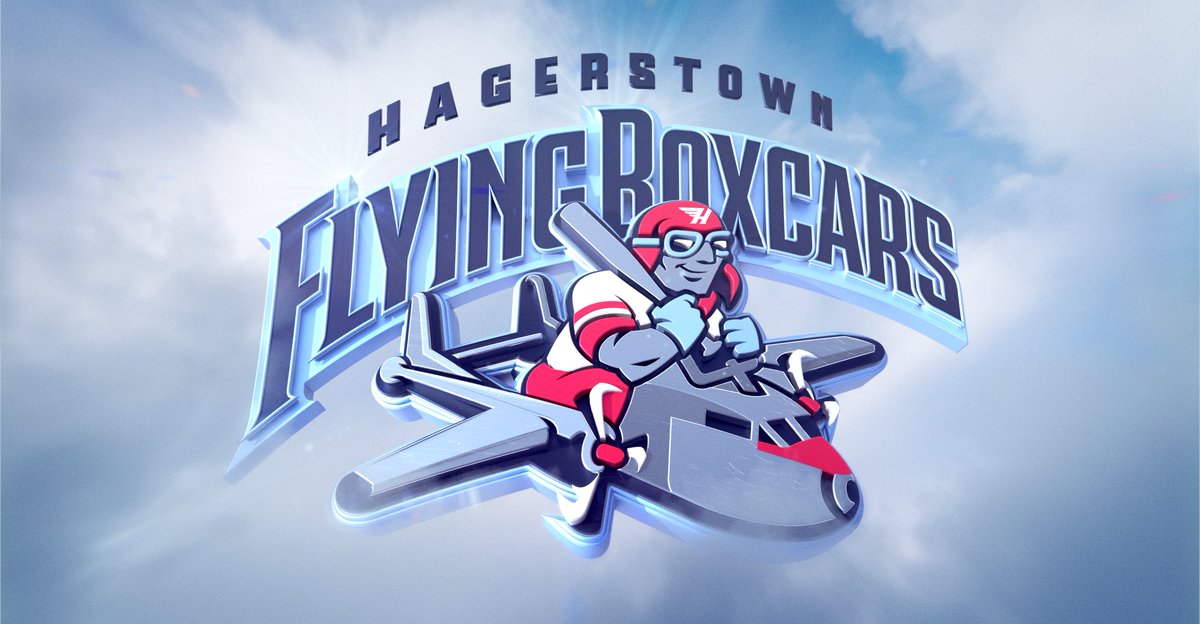 NEW WORK: Hagerstown Flying Boxcars Excited to share the identity we created with our friends at @goflyingboxcars, the newest franchise in the @AtlanticLg. #ElevateYourBrand #PrepareForTakeoff
