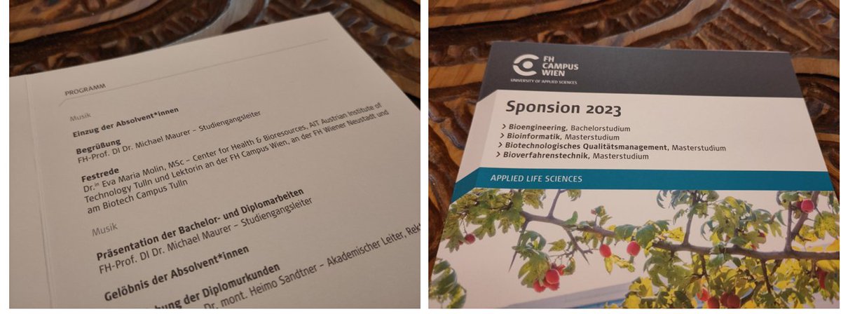 EvaSehr's tweet photo. As an #alumni, I happy to take part in the upcoming graduation ceremony of the departments of #Bioengineering, #Bioinformatics, #BiotechnologicalQM & #BioprocessEngineering @FHCampusWien and to give this year's #speech on the topic of "Digitalisation in the Natural Sciences". 🤩 https://t.co/ZO4haPM0gJ