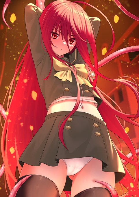 Skebで描きました～
触手に捕まったシャナ 