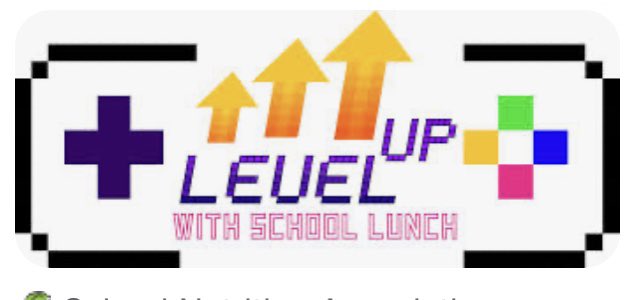 WreckerCafe's tweet photo. This week is National School Lunch Week! Get ready to level up with school lunch! The healthy school meals our cafeteria provides are the perfect power-ups to set students up to conquer whatever challenges they face. https://t.co/ULp7gN4mhh