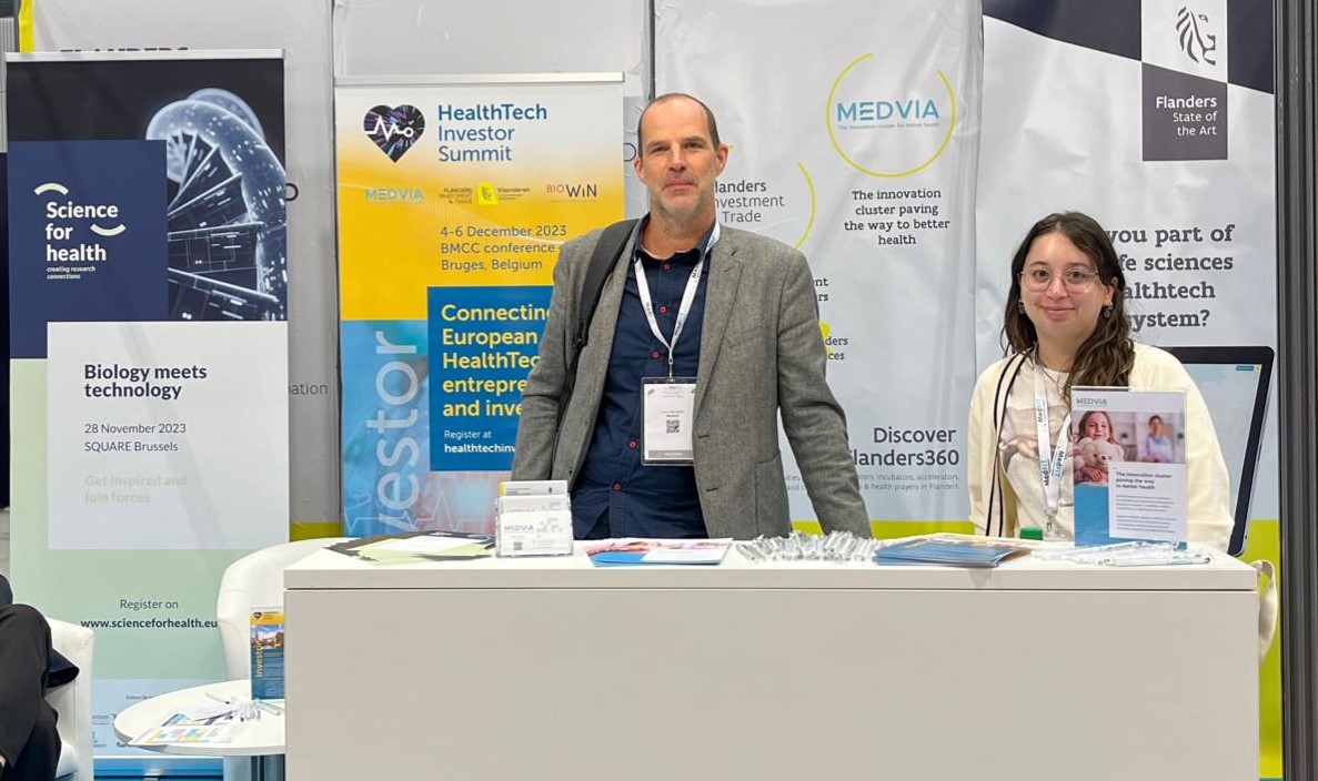 Hello from @MedFIT_event in #Strasbourg!

MEDVIA is sharing a booth with @InvestFlanders (FIT), drop by to say hello to our Events Manager @prota_rita and Services Director Roel Smolders (and get a free pen 🖋) #healthinnovation