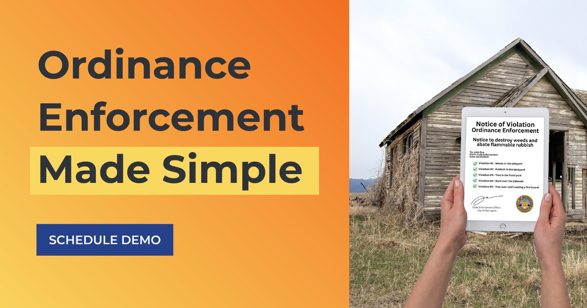 GOGovApps's tweet image. Streamline your municipality&apos;s code enforcement efforts with GOGov&apos;s powerful software. Say goodbye to paperwork and hello to efficiency!

Learn more: bit.ly/GOGov-CE

#CodeEnforcement #GovernmentTech