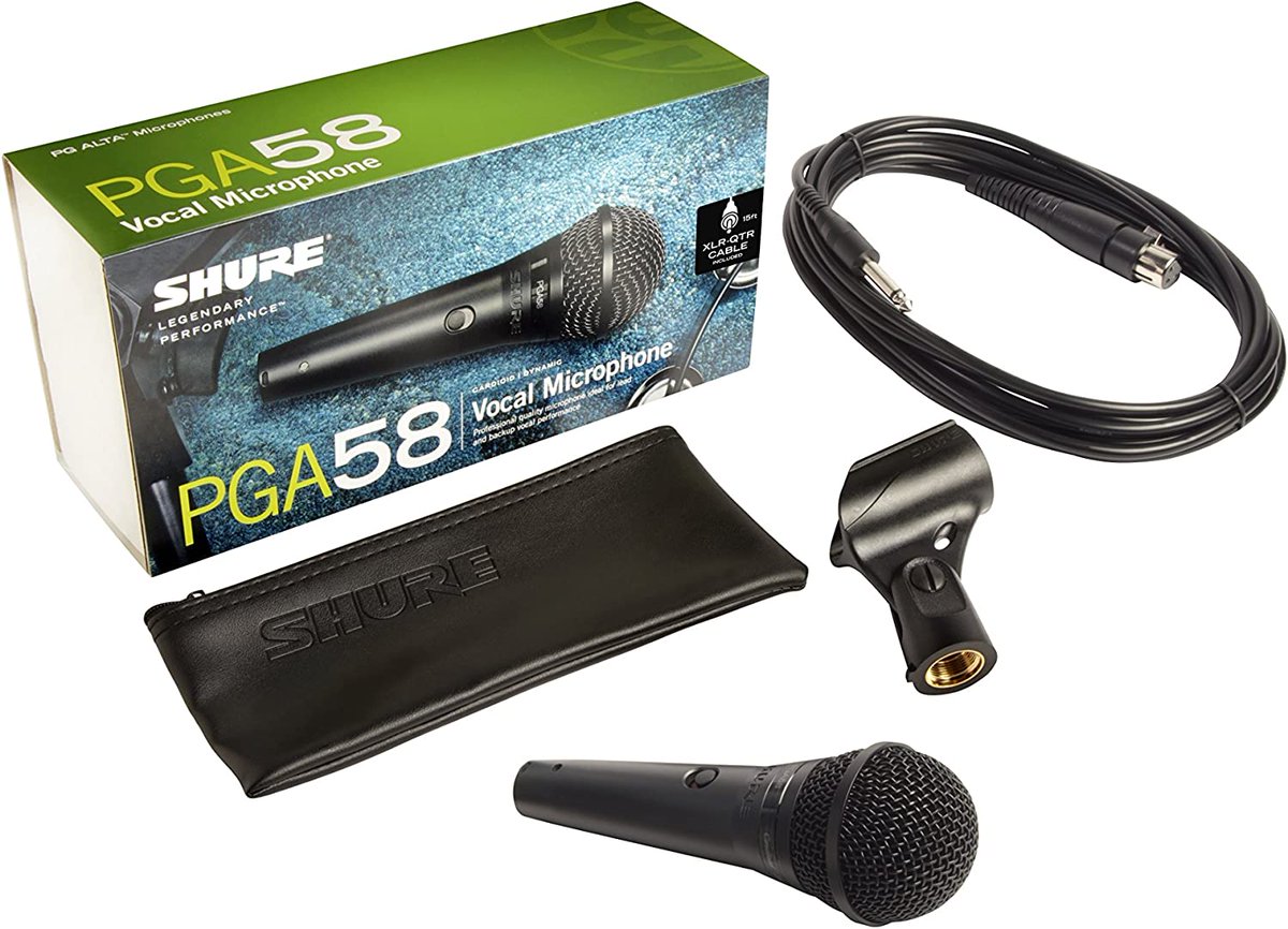 Rcollections519's tweet photo. Shure PGA58 Dynamic Microphone - Handheld Mic for Vocals with Cardioid Pick-up Pattern， Discrete On/Off Switch， Stand Adapter and Zipper Pouch (PGA58-XLR)
SHOP HERE: https://t.co/ri1VE4AkZh
#justshop https://t.co/C0drS0rspP
