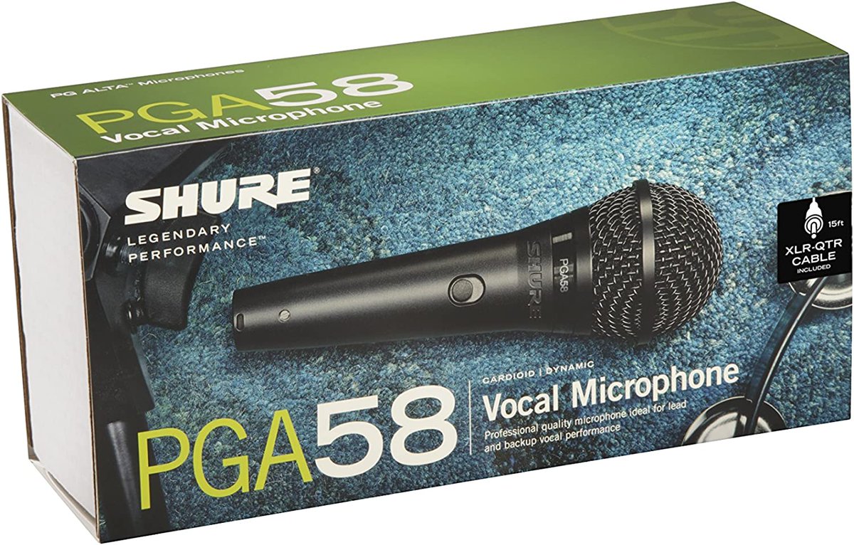 Rcollections519's tweet photo. Shure PGA58 Dynamic Microphone - Handheld Mic for Vocals with Cardioid Pick-up Pattern， Discrete On/Off Switch， Stand Adapter and Zipper Pouch (PGA58-XLR)
SHOP HERE: https://t.co/ri1VE4AkZh
#justshop https://t.co/C0drS0rspP