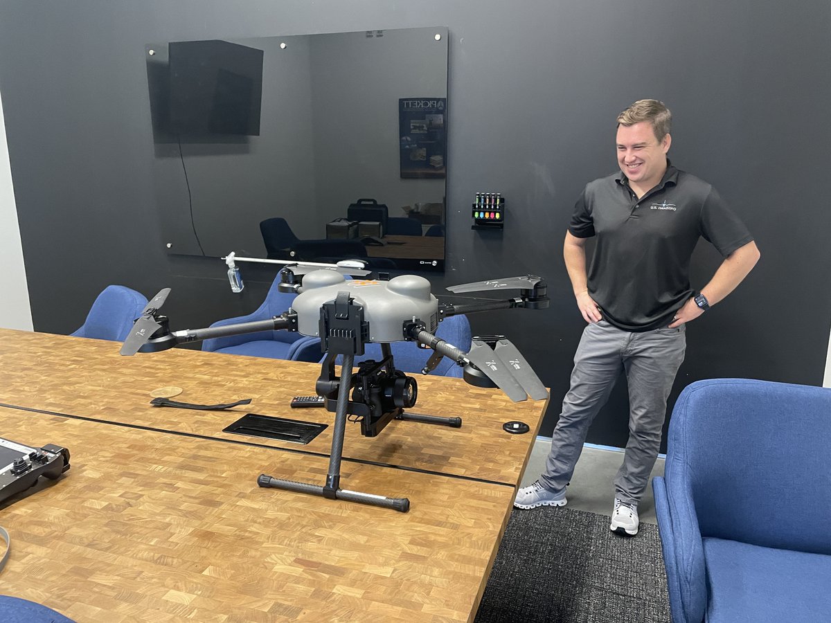 We are all smiles when admiring our Skyfish M4! The M4 system was designed using USA made components and assembled in the USA, complying with NDAA Sec. 848 (Federal Department of Defense) regulations.

#skyfish #M4 #drone #FAA #flightoperations #engineering #GIS #geospatial