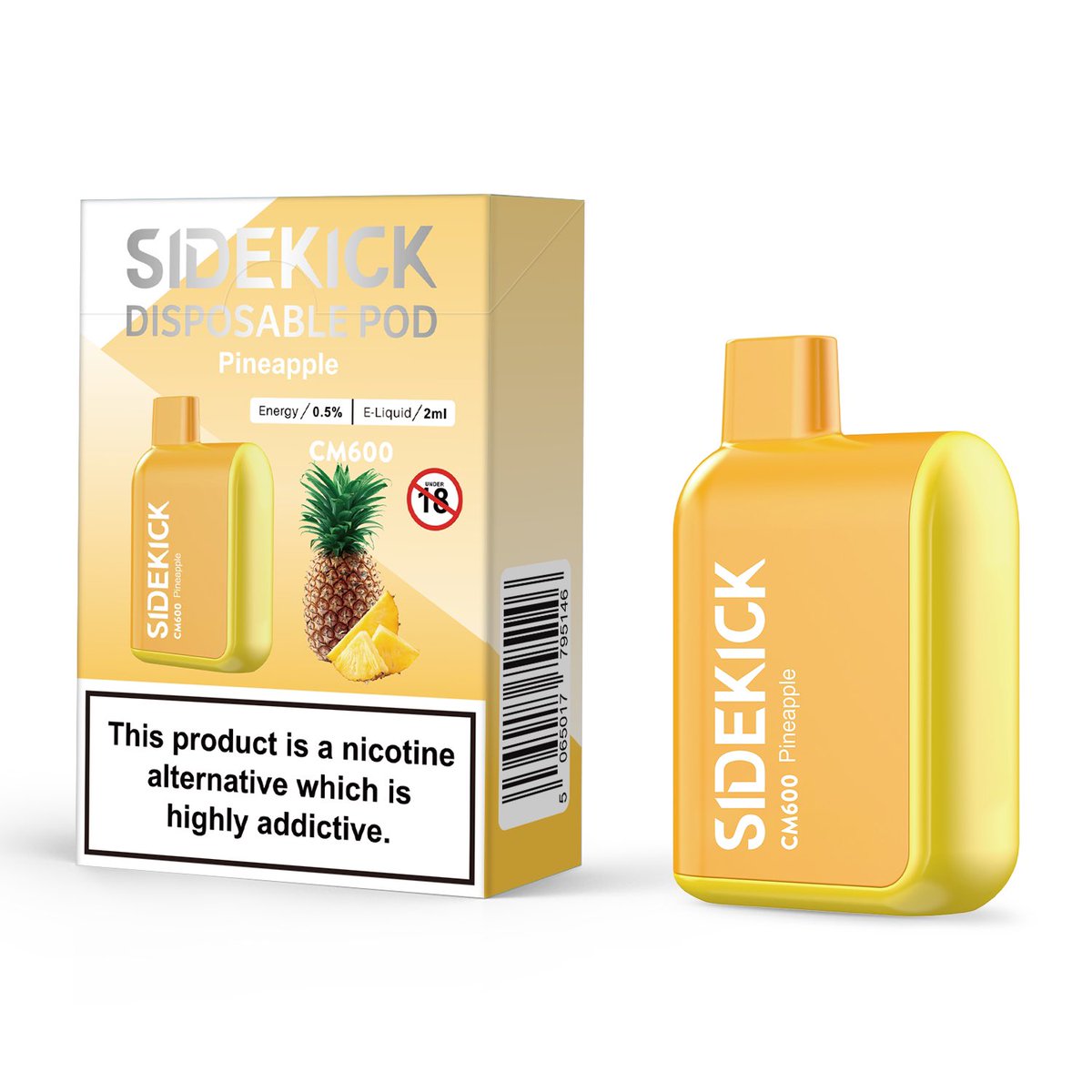 Try the new pineapple energy disposable vape. Now available in stores and online! #alwaysbyyourside #vape #sidekickvape