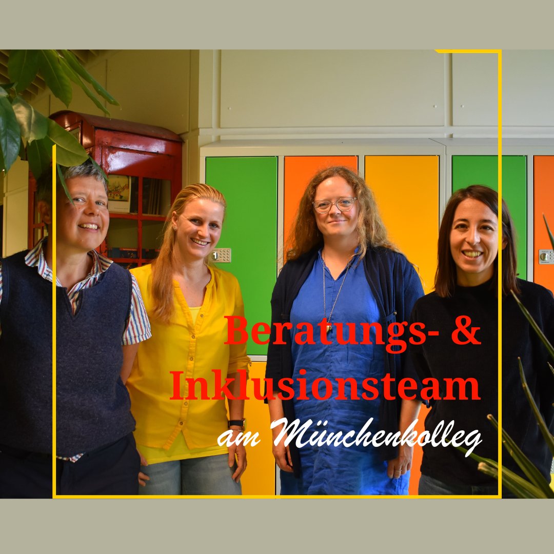 Muenchenkolleg's tweet photo. Heute ist der #WorldMentalHealthDay. Deshalb möchten wir auf unser neues Beratungs- &amp; Inklusionsteam aufmerksam machen:
Diese Kolleginnen &amp; ein Kollege sind Ansprechpartner*innen für alle Fragen &amp; bei Beratungsbedarf, z.B. zu Inklusion, Erkrankungen &amp;mehr
#Inklusion #AbiNachholen https://t.co/Nf9BQHn6LM