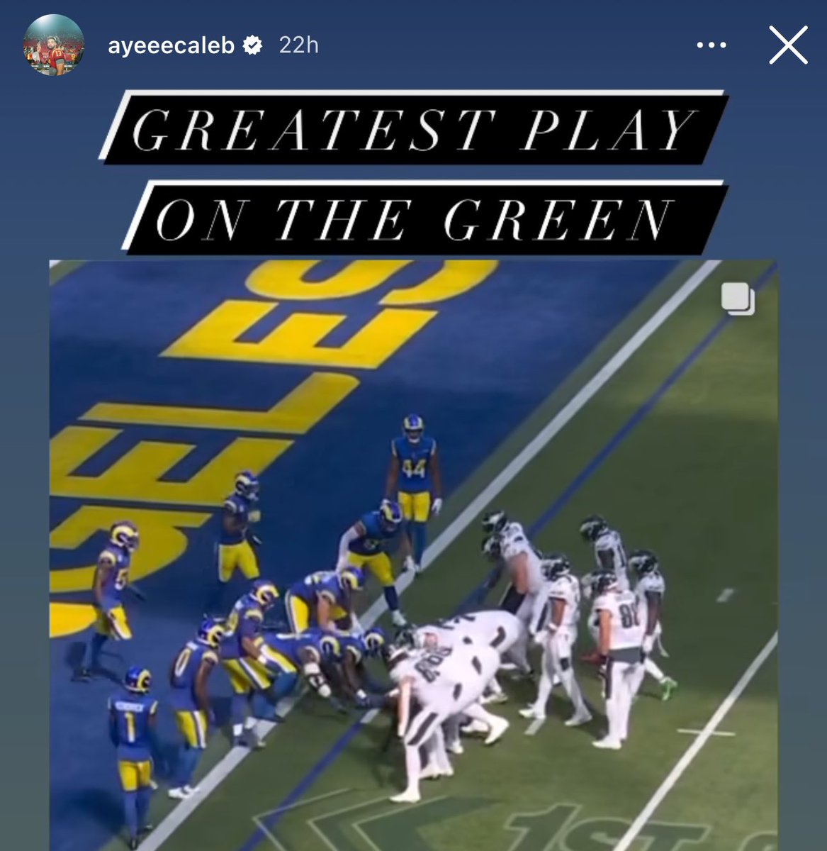 USC QB Caleb Williams is a fan of the #Eagles Brotherly Shove: “Greatest play on the Green.” 🦅
