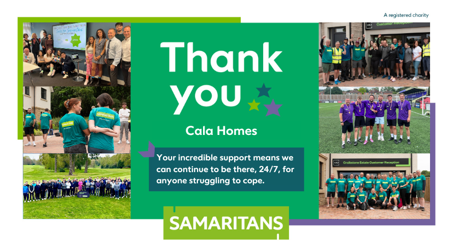 CALAHOMES's tweet photo. This #MentalHealthAwarenessDay, we are celebrating a record year of fundraising for our charity partner, @Samaritans, and have now donated an incredible £517,000 to the charity since our partnership began in 2020. Read more about our partnership: https://t.co/tcUtVlhtW8 #MHAD https://t.co/leFRFOax5j
