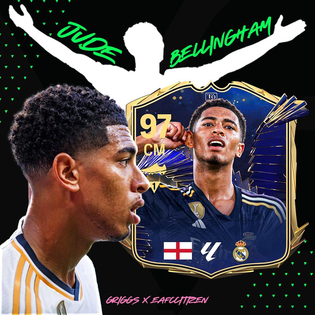 ✨JUDE BELLINGHAM TOTY✨

Like this post so you pack him❤️

Let us know in the comments who should also be in TOTY⬇️

Follow <a href="/eafcitizen/">EAFCitizen</a> and @griggs_fut for more🔥

#eafc #eafc24 #eafc24fut #eafc24ultimateteam #eafc24cards