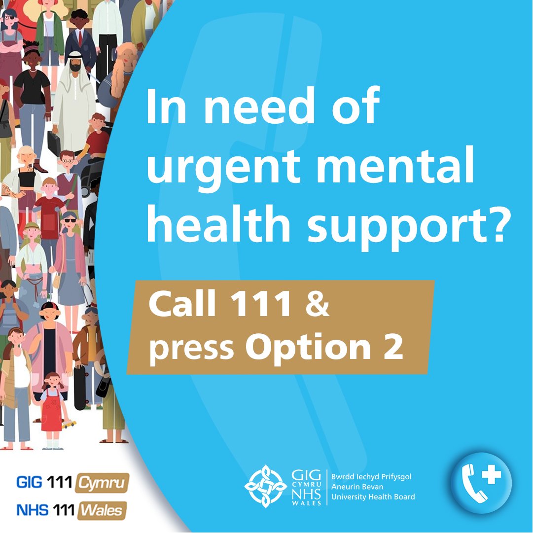 Whether it’s day or night, the 111 (press option 2) service will have specially-trained local mental well-being practitioners ready to answer your call.